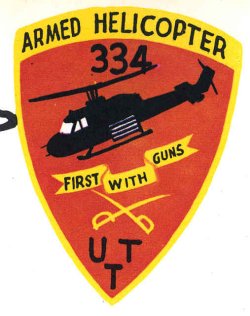 Vietnam Helicopter insignia and artifacts 334th Armed Helicopter Company